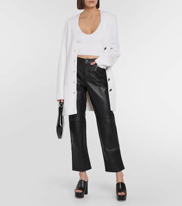 Crop top White Label de algodón y cachemir | Proenza Schouler
