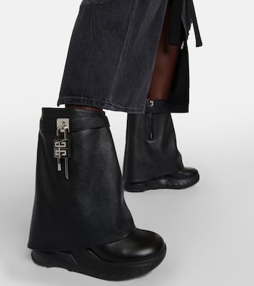 Bottines Shark Lock Biker 85 en cuir | Givenchy