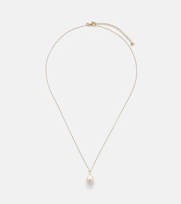 Collier en or 14 ct, diamants et perle | Mateo