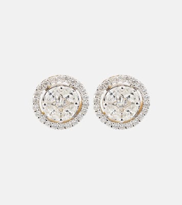 Pendientes de oro de 10 ct con diamantes | Stone and Strand