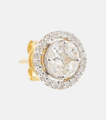 Pendientes de oro de 10 ct con diamantes | Stone and Strand