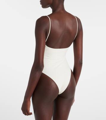 Bañador fruncido con aplique floral | Magda Butrym
