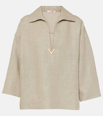 Top VGold en lin | Valentino