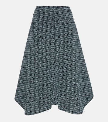 Falda midi asimétrica de tweed  | Bottega Veneta
