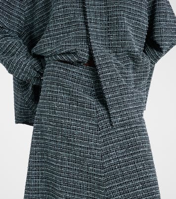 Falda midi asimétrica de tweed  | Bottega Veneta