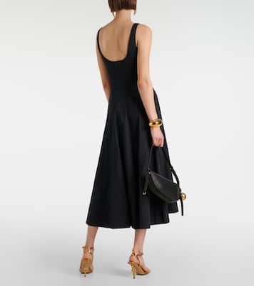 Wells cotton poplin midi dress | Staud