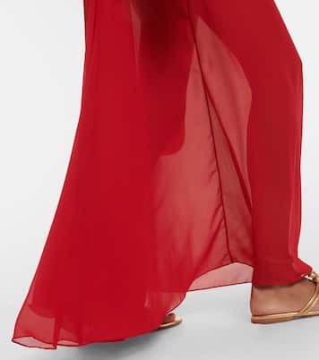 Holiday open-back chiffon maxi dress | Adriana Degreas