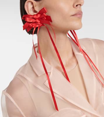 Rosette Bow satin earrings | Simone Rocha