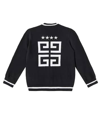 Cárdigan de algodón y cachemir con logo | Givenchy Kids