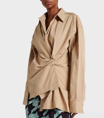 Camisa asimétrica de algodón | Dries Van Noten