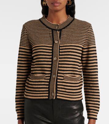 Cardigan Compact Stripe in cotone | Frame