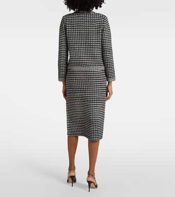 Wool and cotton-blend jacquard cardigan | Tory Burch