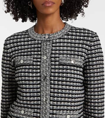 Wool and cotton-blend jacquard cardigan | Tory Burch