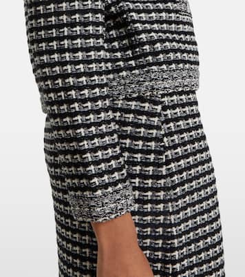 Wool and cotton-blend jacquard cardigan | Tory Burch