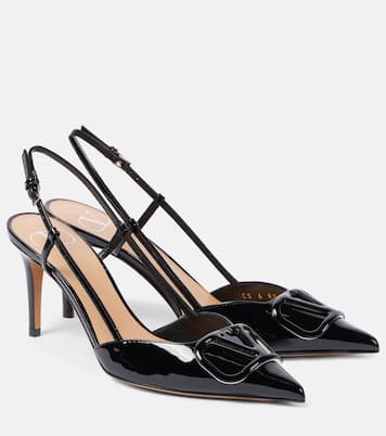 Escarpins slingback Vlogo Signature 80 en cuir | Valentino Garavani