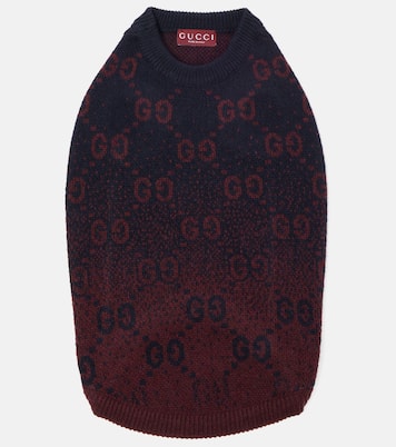 Wool jacquard dog sweater | Gucci