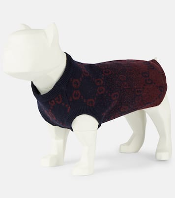Wool jacquard dog sweater | Gucci