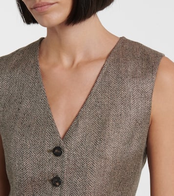 Gilet de costume Teodoro en lin | Loro Piana