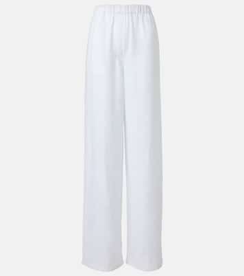 Weite High-Rise-Hose Valerio aus Leinen | Loro Piana