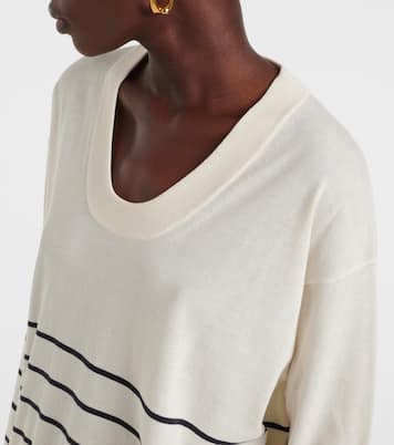 Pullover Levante in cotone e seta a righe | Max Mara