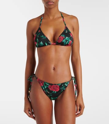 Haut de bikini Alex à fleurs | Alexandra Miro