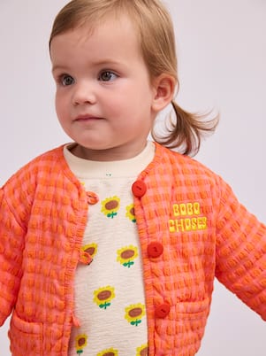 Bebé - chaqueta de mezcla de algodón a cuadros | Bobo Choses