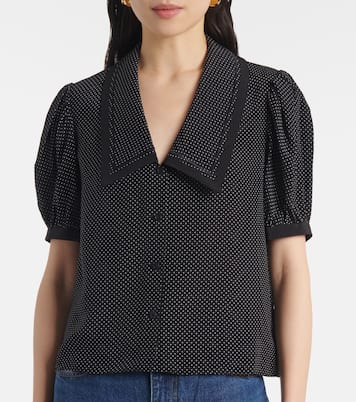 Blusa in seta a pois | Frame