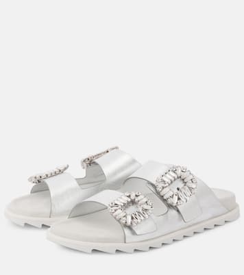 Sandali in pelle metallizzata | Roger Vivier