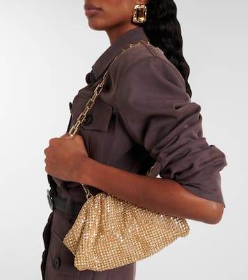 Crystal-embellished shoulder bag | Self-Portrait