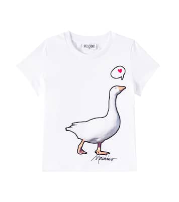 Camiseta en jersey de algodón estampada | Moschino Kids