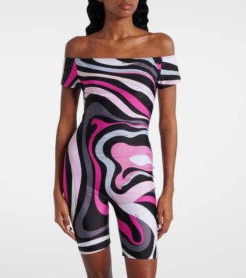 Jumpsuit corta off-shoulder Marmo | Pucci