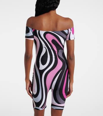 Jumpsuit corta off-shoulder Marmo | Pucci