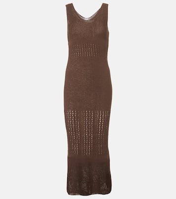 Abito lungo Valois in maglia di misto cotone | Max Mara