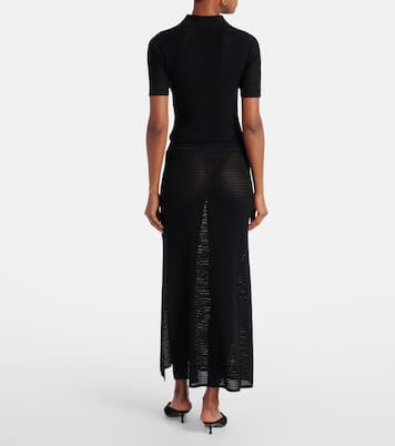 Midirock aus Pointelle-Strick | Victoria Beckham