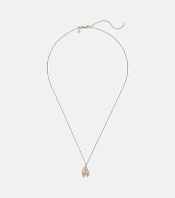 Lovebirds 14kt gold necklace with diamonds | Sydney Evan