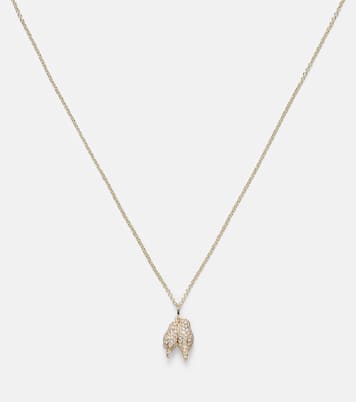 Lovebirds 14kt gold necklace with diamonds | Sydney Evan