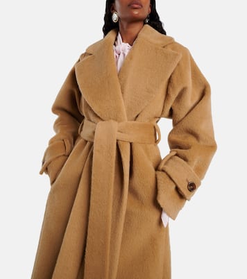 Belted alpaca and wool wrap coat | Nina Ricci