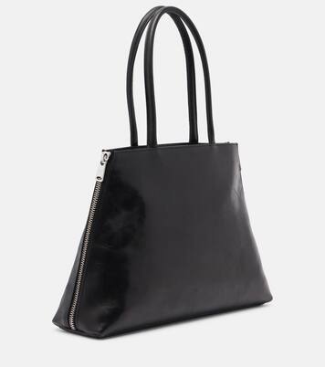 Swipe embellished leather tote bag | Coperni