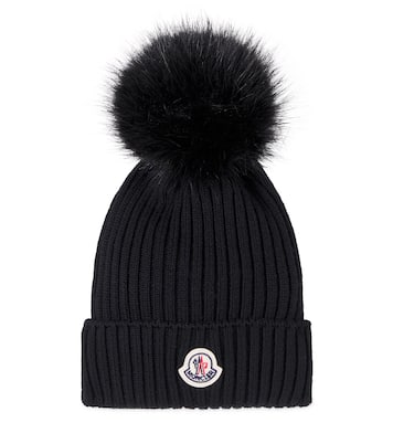 罗纹针织初剪羊毛便帽 | Moncler Enfant