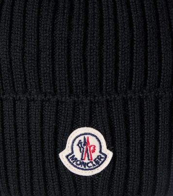 罗纹针织初剪羊毛便帽 | Moncler Enfant