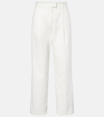 Neriah cotton and cashmere straight pants | The Row