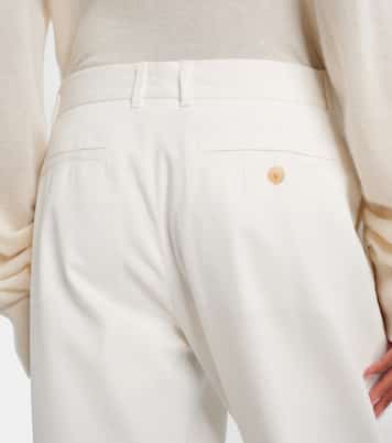 Neriah cotton and cashmere straight pants | The Row