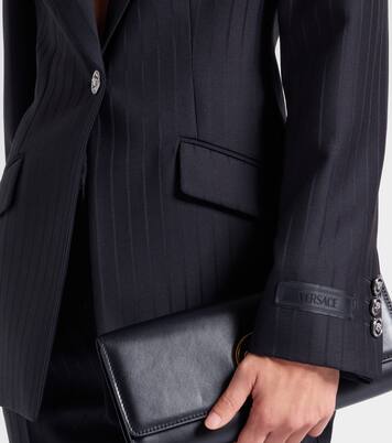 Pinstripe virgin wool blazer | Versace