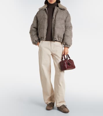 Chaqueta de plumas en mezcla de lana | Brunello Cucinelli