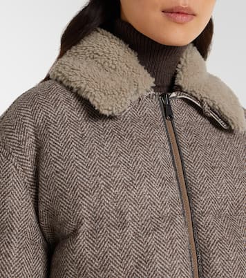 Chaqueta de plumas en mezcla de lana | Brunello Cucinelli