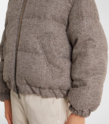 Chaqueta de plumas en mezcla de lana | Brunello Cucinelli