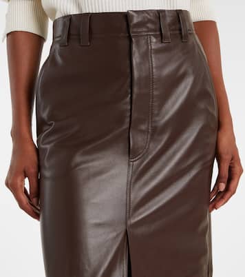 Maxirock aus Leder | Brunello Cucinelli