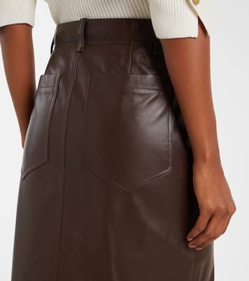 Maxirock aus Leder | Brunello Cucinelli