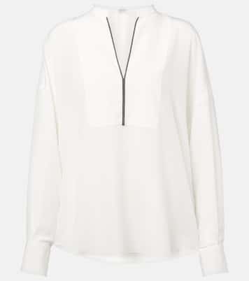 Blouse Monili en soie | Brunello Cucinelli