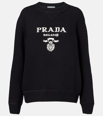 Pull en laine et cachemire à logo | Prada